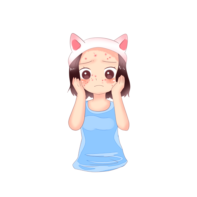 千庫(kù)網(wǎng)_青春痘女孩_元素編號(hào)12605927